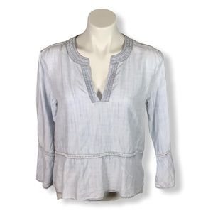 Cloth and Stone Chambray Bell Sleeve Top